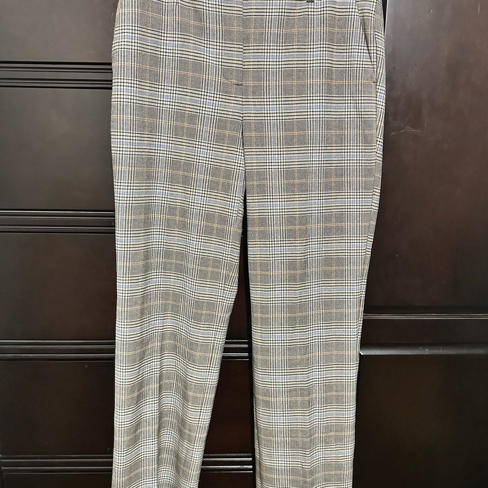 Talbots Plaid Southampton Pants in Gray and Brown